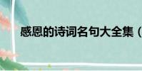 感恩的詩詞名句大全集(感恩的詩詞)