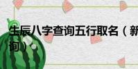 生辰八字查詢五行取名(新生兒五行缺什么查詢)