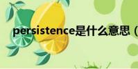 persistence是什么意思(persistence)