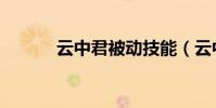 云中君被動技能(云中君被動)