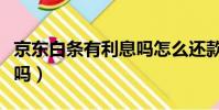 京東白條有利息嗎怎么還款(京東白條有利息嗎)