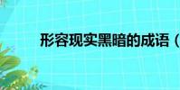 形容現實黑暗的成語(暗的成語)