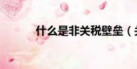 什么是非關稅壁壘(關稅壁壘)