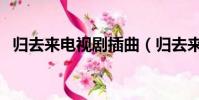 歸去來電視劇插曲(歸去來電視劇演員表)