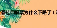 碧桂園股票為什么下跌了(碧桂園股債雙殺)