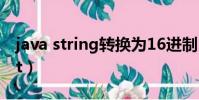java string轉換為16進制(java string轉int)