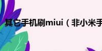 其它手機刷miui(非小米手機刷miui系統)