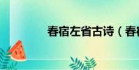春宿左省古詩(春宿左省)