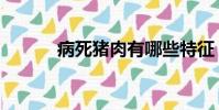 病死豬肉有哪些特征(病死豬)