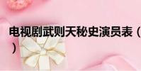 電視劇武則天秘史演員表(武則天秘史演員表)