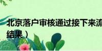 北京落戶審核通過接下來流程(北京落戶初核結果)