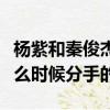 楊紫和秦俊杰什么時候在一起（楊紫秦俊杰什么時候分手的）