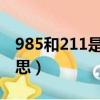 985和211是什么意思（抖音買了佛冷什么意思）