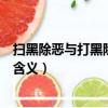 掃黑除惡與打黑除惡含義一樣不一樣（掃黑除惡與打黑除惡含義）