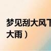 夢見刮大風下大雨樹都被刮斷（夢見刮大風下大雨）