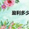 盈利多少需要交稅（盈利多2007）