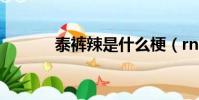 泰褲辣是什么梗(rng什么梗)