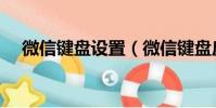 微信鍵盤設置(微信鍵盤皮膚怎么設置)