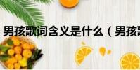 男孩歌詞含義是什么(男孩歌詞是什么意思)