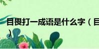 目畏打一成語是什么字(目畏打一成語是什么)