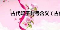 古代妃子封號含義(古代妃子封號)