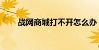 戰網商城打不開怎么辦(戰網商城)
