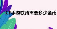 CF手游鐵騎需要多少金幣(cf手游鐵騎)