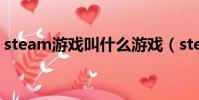 steam游戲叫什么游戲(steam游戲是什么)