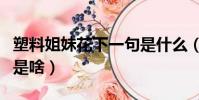 塑料姐妹花下一句是什么(塑料姐妹花下一句是啥)
