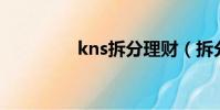 kns拆分理財(拆分理財)