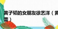 黃子韜的女朋友徐藝洋(黃子韜的女朋友楊曉蕾)