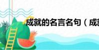 成就的名言名句(成就的意思)