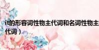 it的形容詞性物主代詞和名詞性物主代詞(it的形容詞性物主代詞)