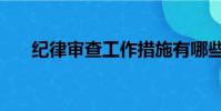 紀律審查工作措施有哪些(紀律審查)