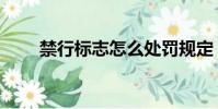 禁行標志怎么處罰規定(禁行標志)