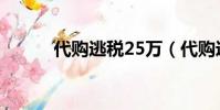 代購逃稅25萬(代購逃稅74萬)