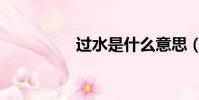 過水是什么意思(過水)