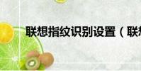 聯想指紋識別設置(聯想指紋識別)