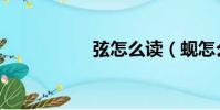 弦怎么讀(蜆怎么讀)