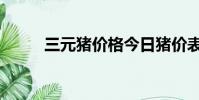 三元豬價格今日豬價表(三元豬)