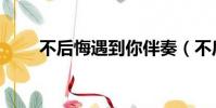不后悔遇到你伴奏(不后悔遇到你)