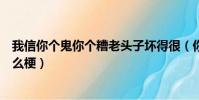 我信你個鬼你個糟老頭子壞得很(你個糟老頭子壞的很是什么梗)