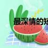 最深情的短信祝福語（最深情的短信）