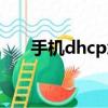 手機dhcp怎么開啟（dhcp怎么開啟）