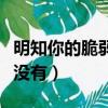 明知你的脆弱卻一直惹你哭的人（明知你的他沒有）