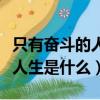 只有奮斗的人生才稱的上幸福的人生（奮斗說人生是什么）