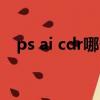 ps ai cdr哪個用處大（ps ai cdr的區別）