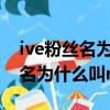 ive粉絲名為什么叫dive（justin黃眀昊粉絲名為什么叫nana）