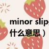 minor slip是什么意思中文（minor slip是什么意思）