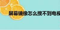 屏幕鏡像怎么搜不到電視(屏幕鏡像)